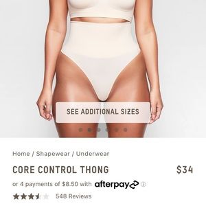 Skims core control thong